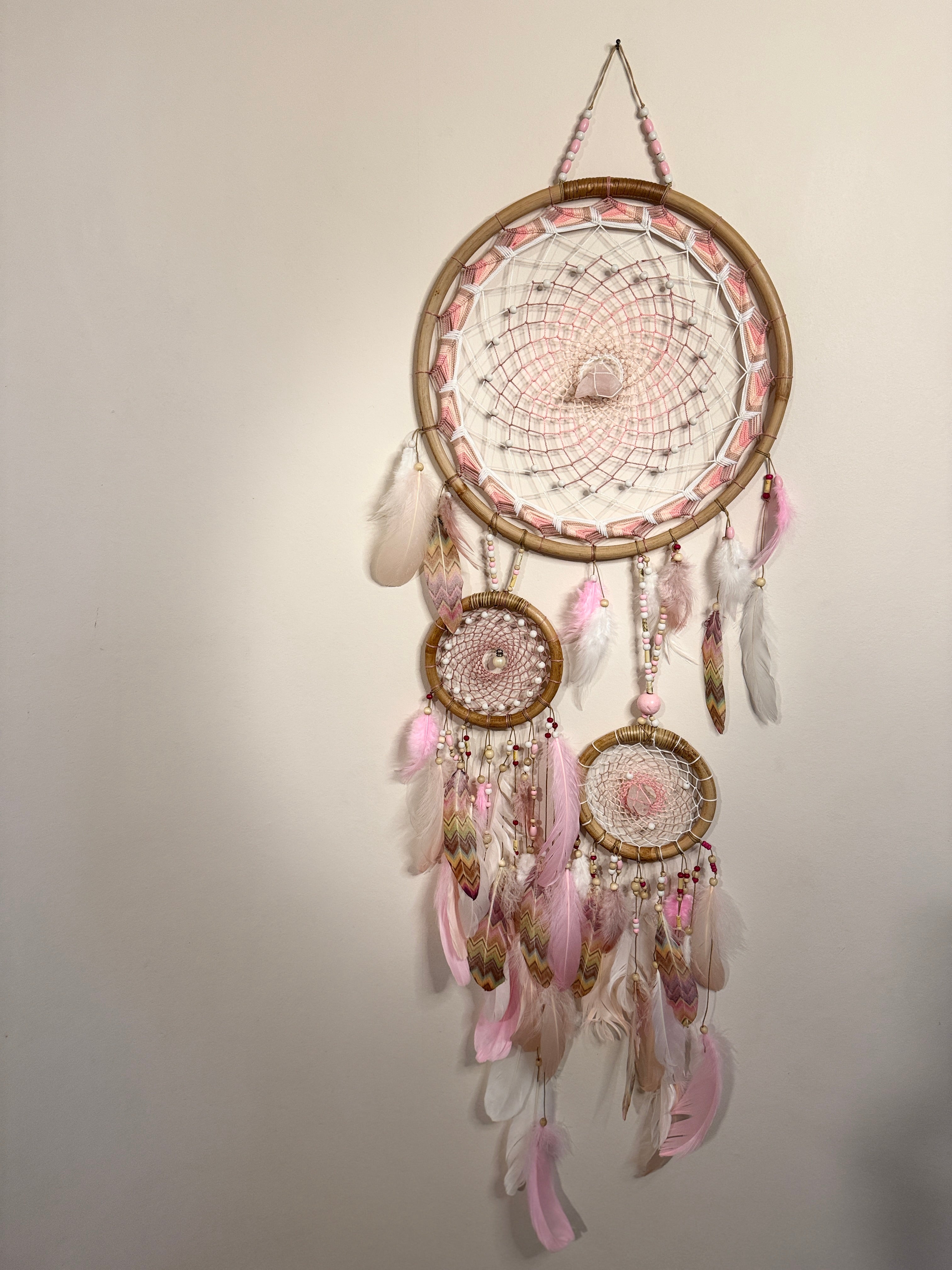 Attrape-rêves Amérindien Rose