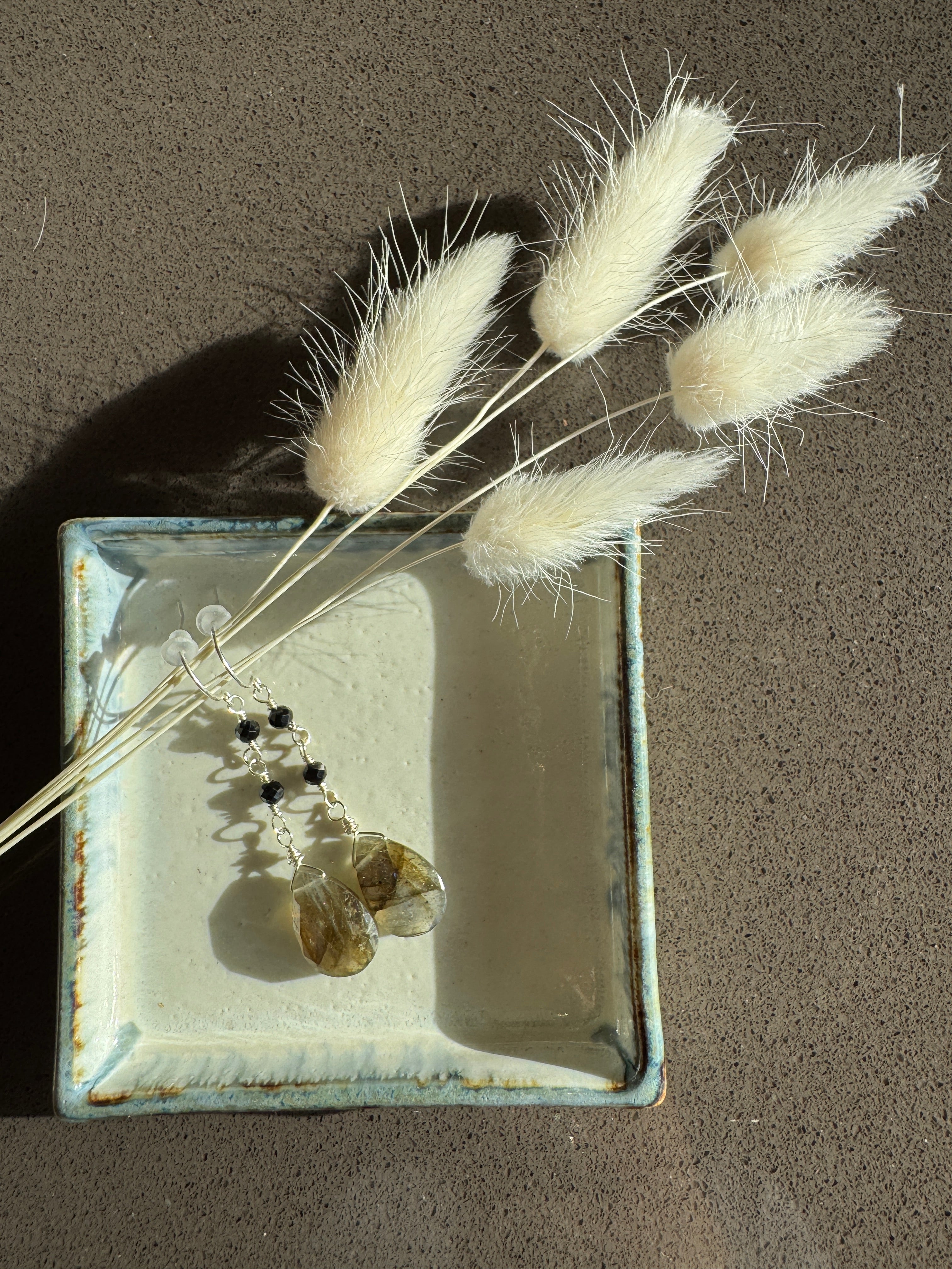 Boucles d'oreilles en labradorite