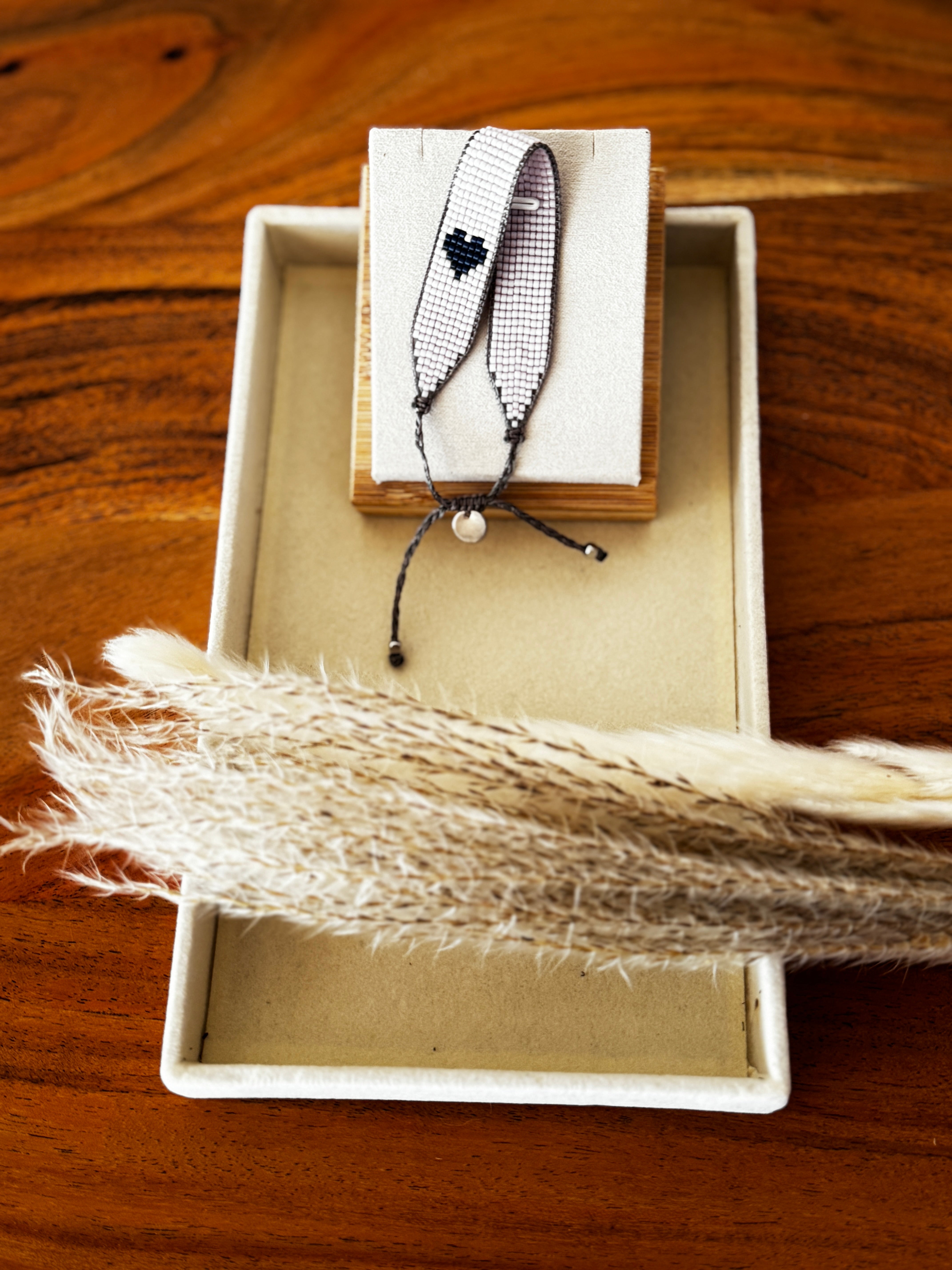 Bracelet coeur en perles japonaise Miyuki