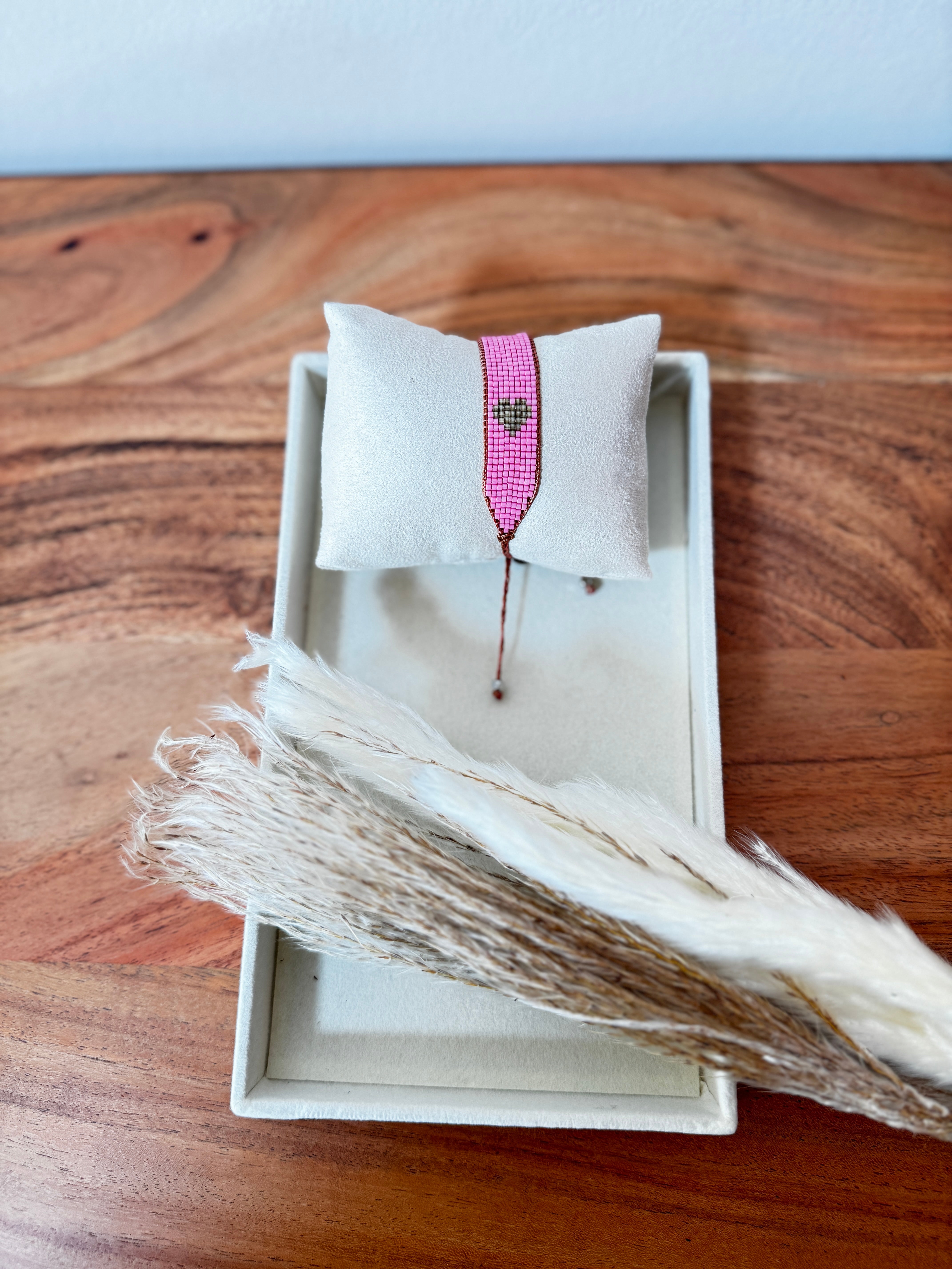 Bracelet coeur en perles japonaise Miyuki