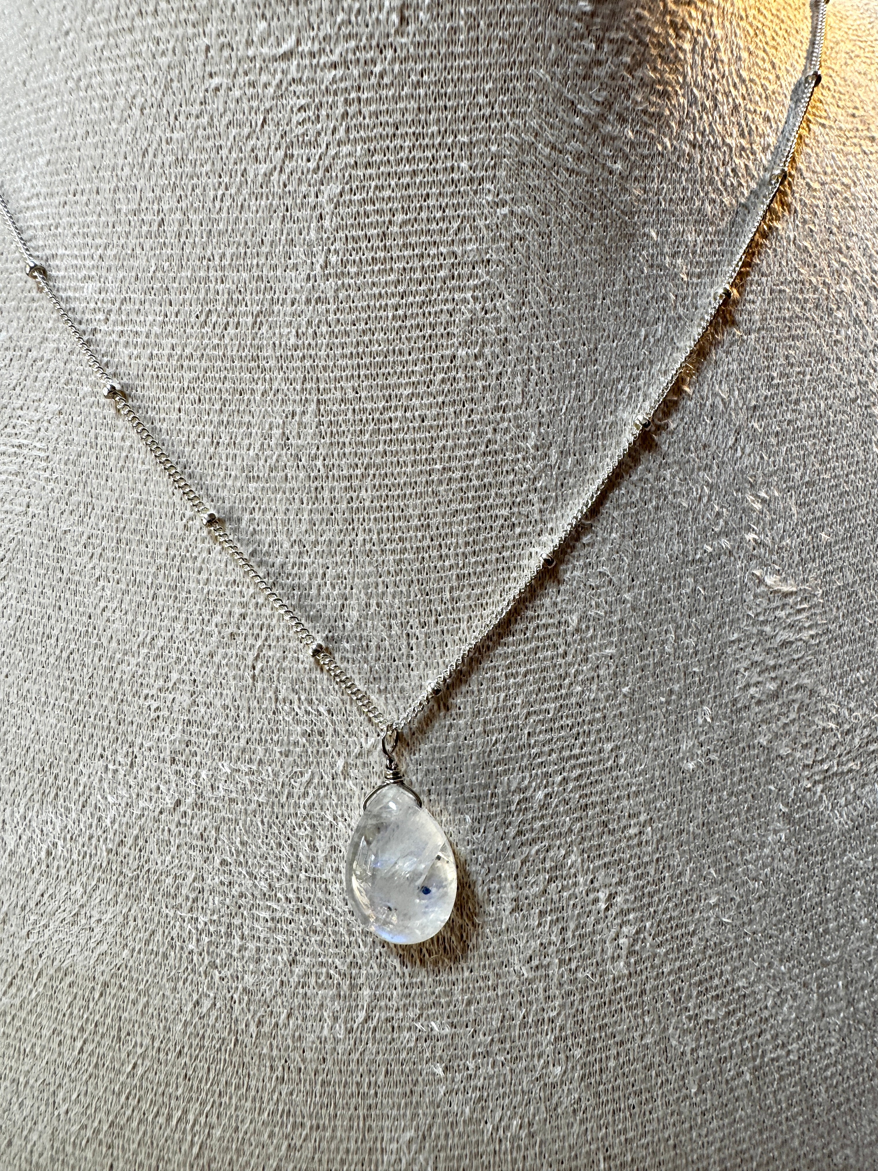Collier Pierre de Lune Arc-en-Ciel