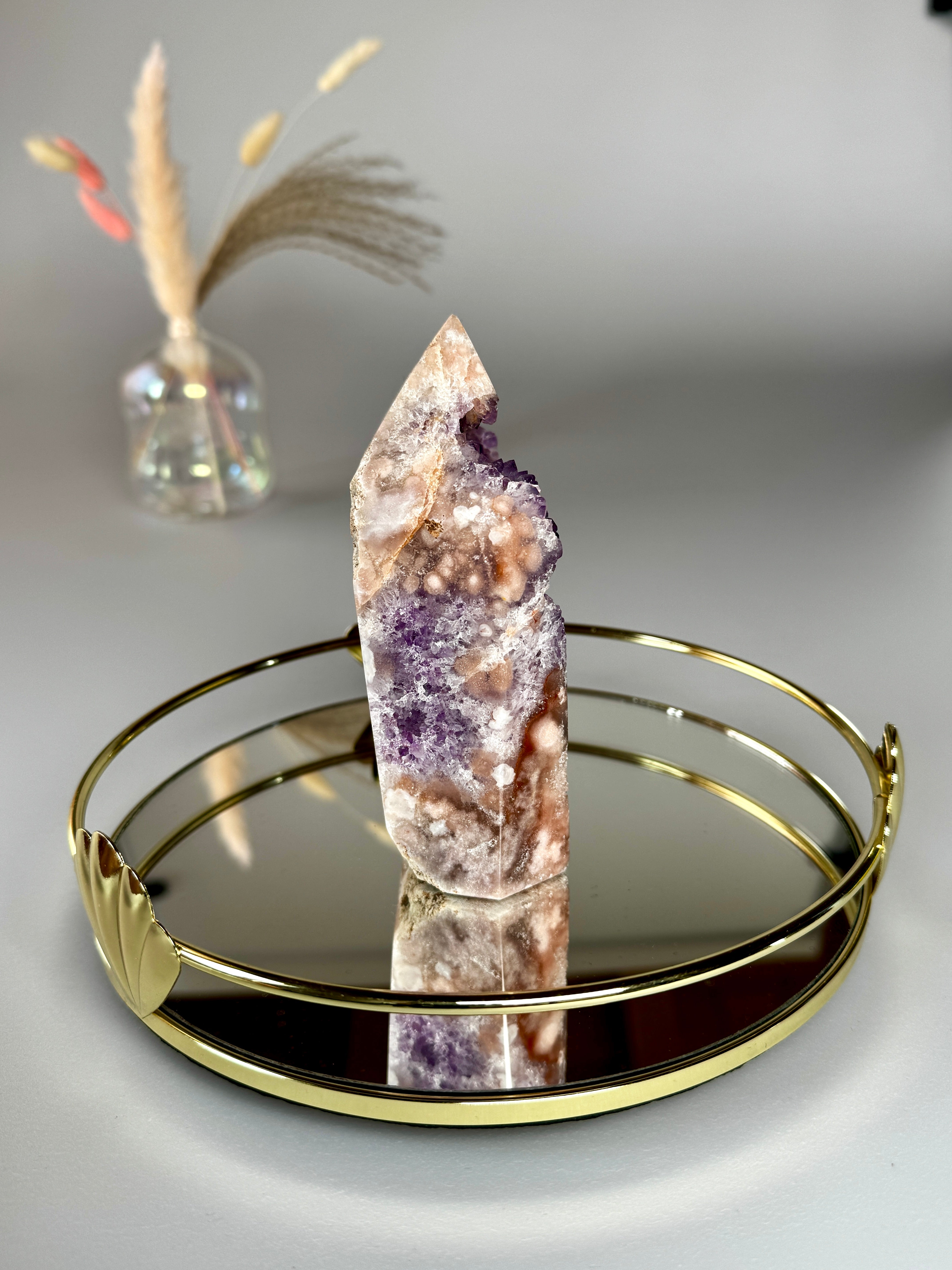 Améthyste rose et lila druzy