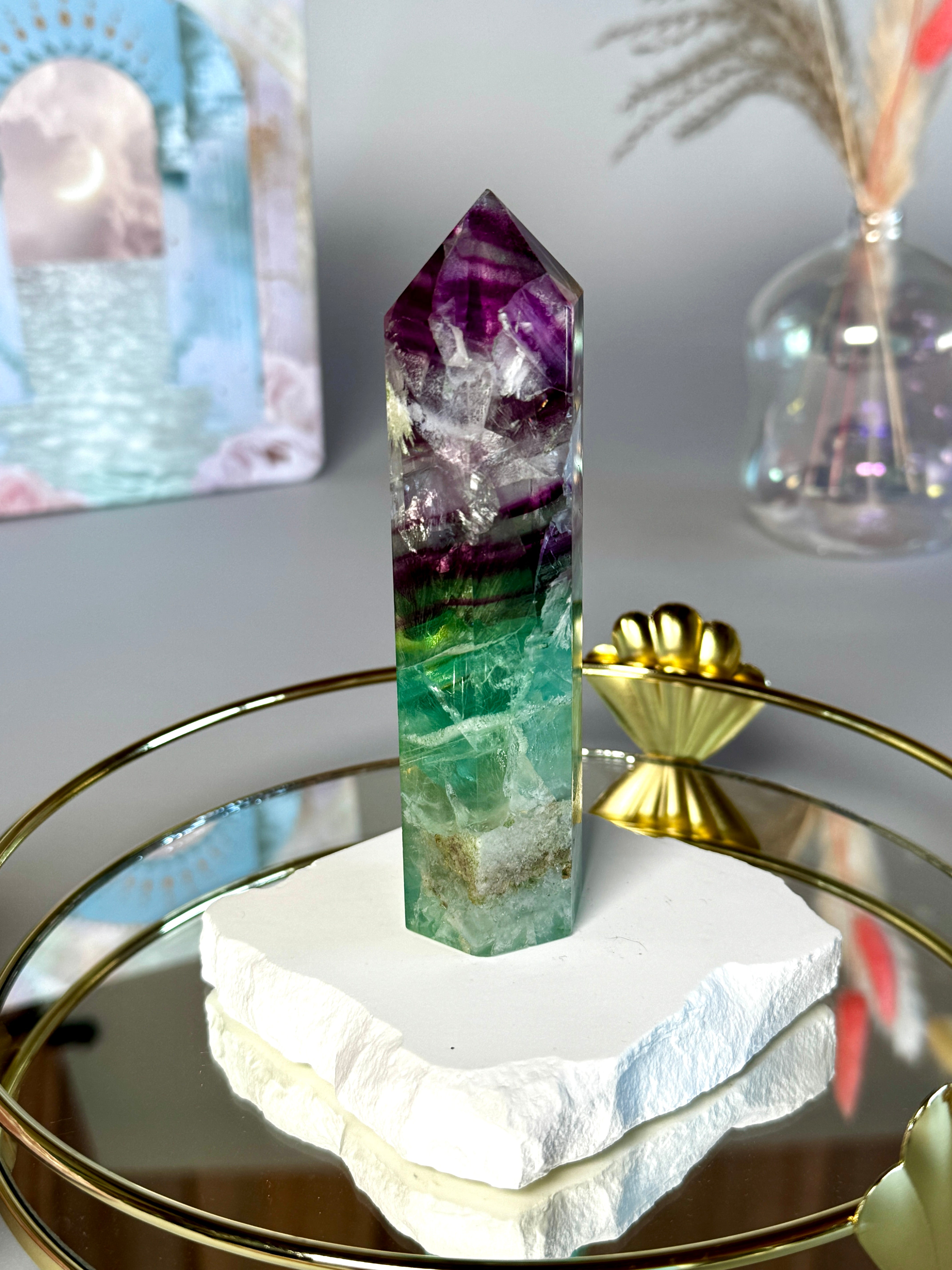 Cristal de Fluorite Arc-en-ciel