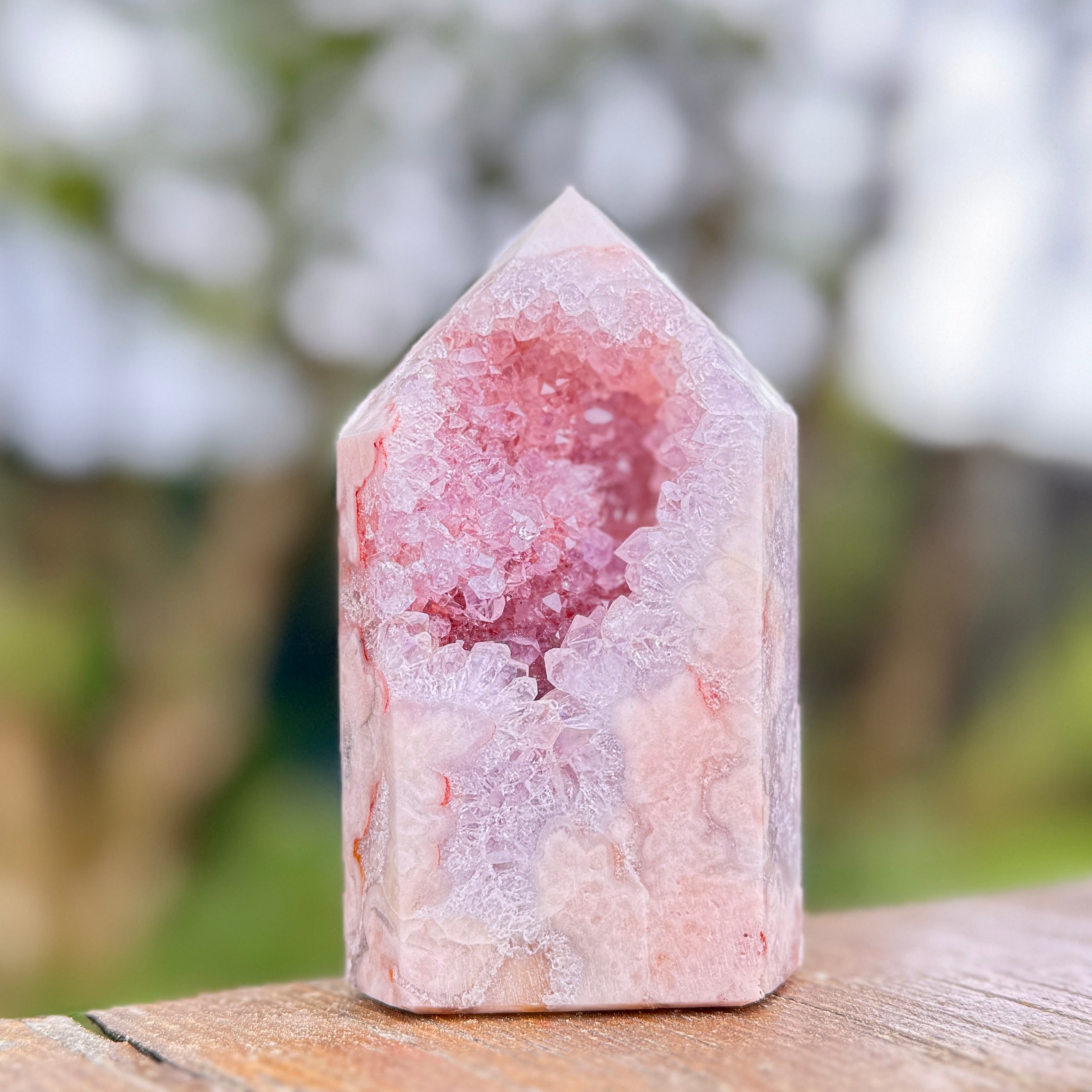 Tour Améthyste Druzy Rose Cristalline