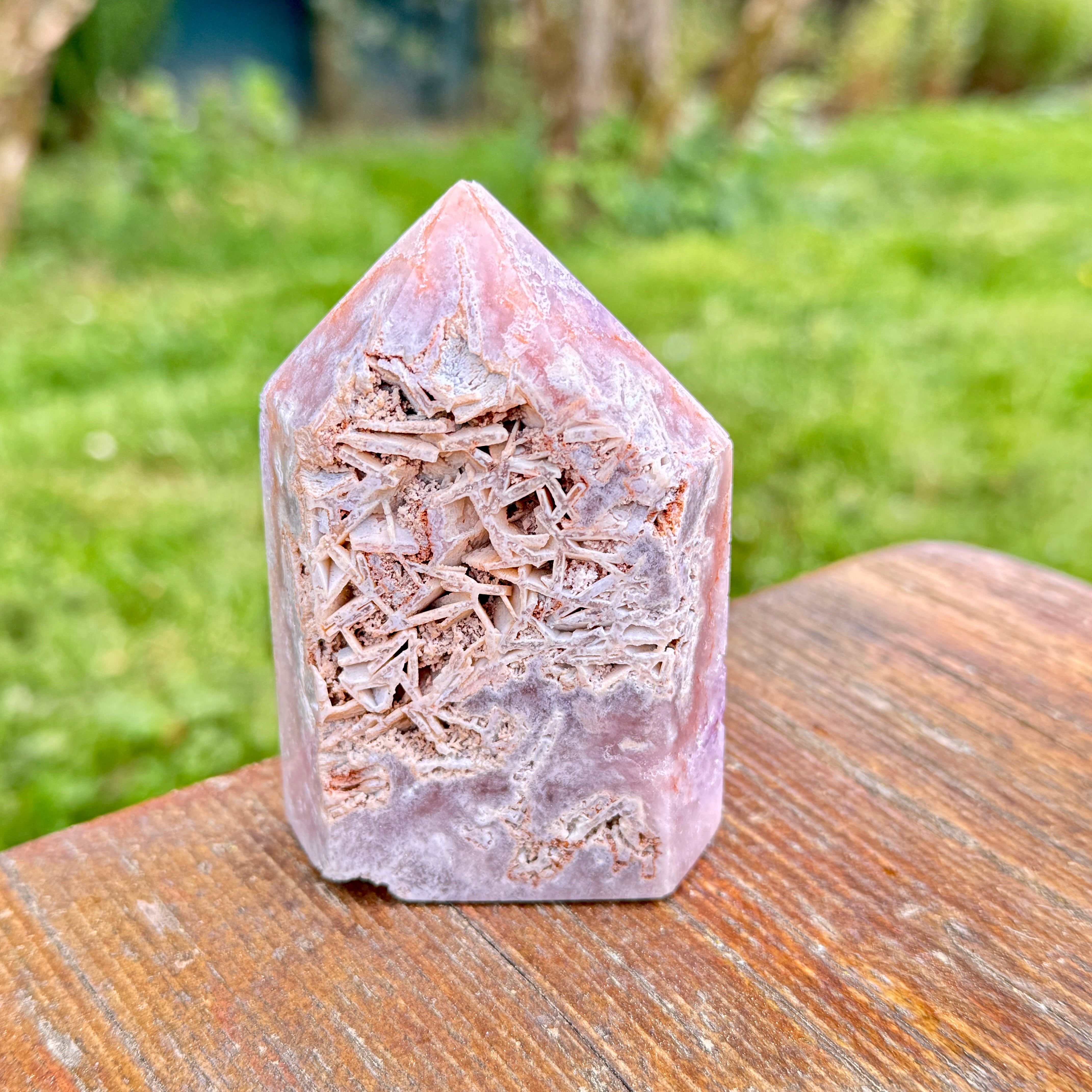 Tour Améthyste Druzy Rose – Éclat Brut