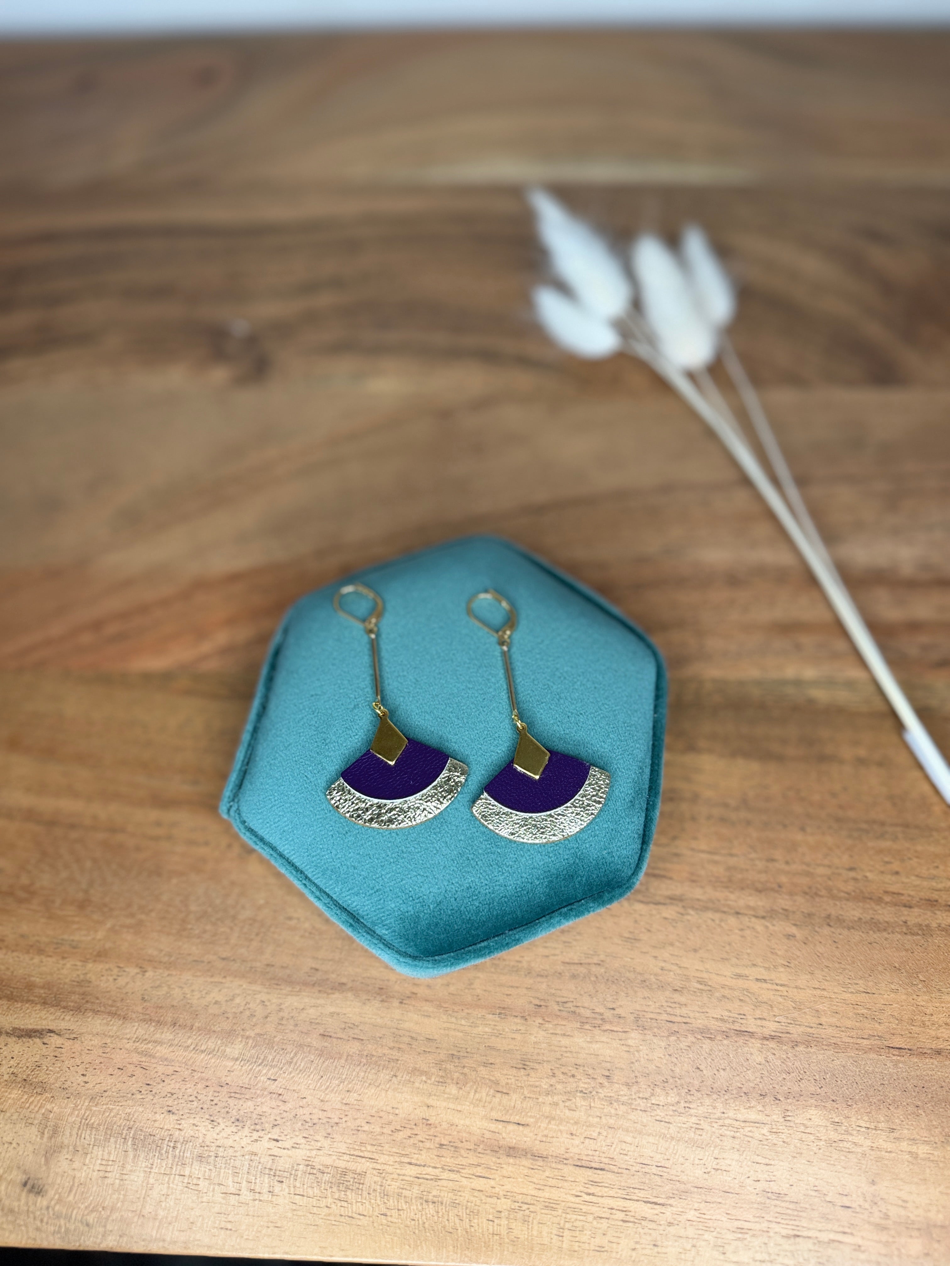 Boucles d'oreilles Eventail