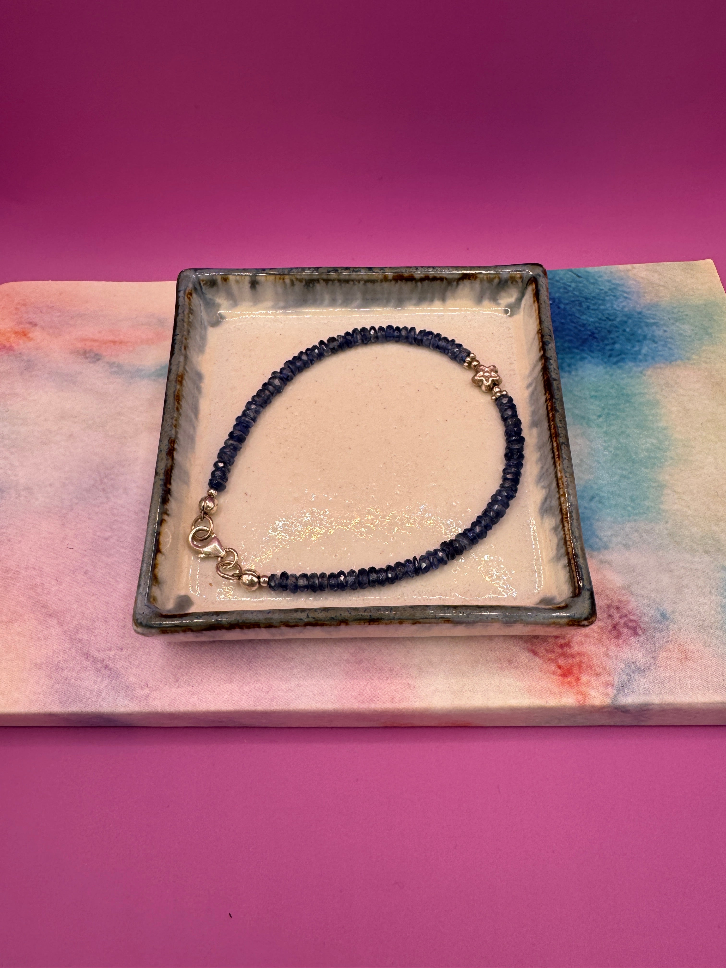Bracelet en Disthène bleu