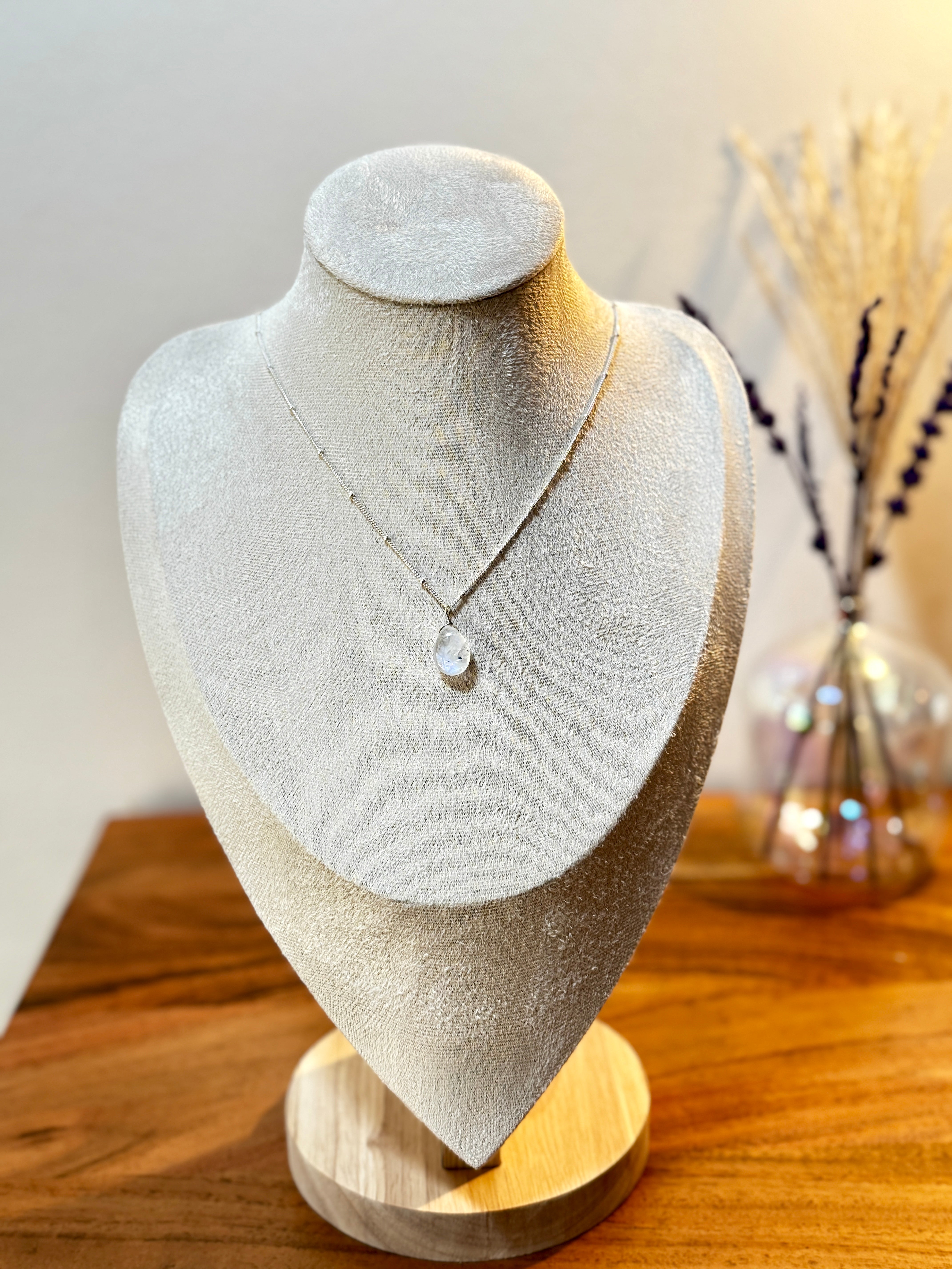 Collier Pierre de Lune Arc-en-Ciel