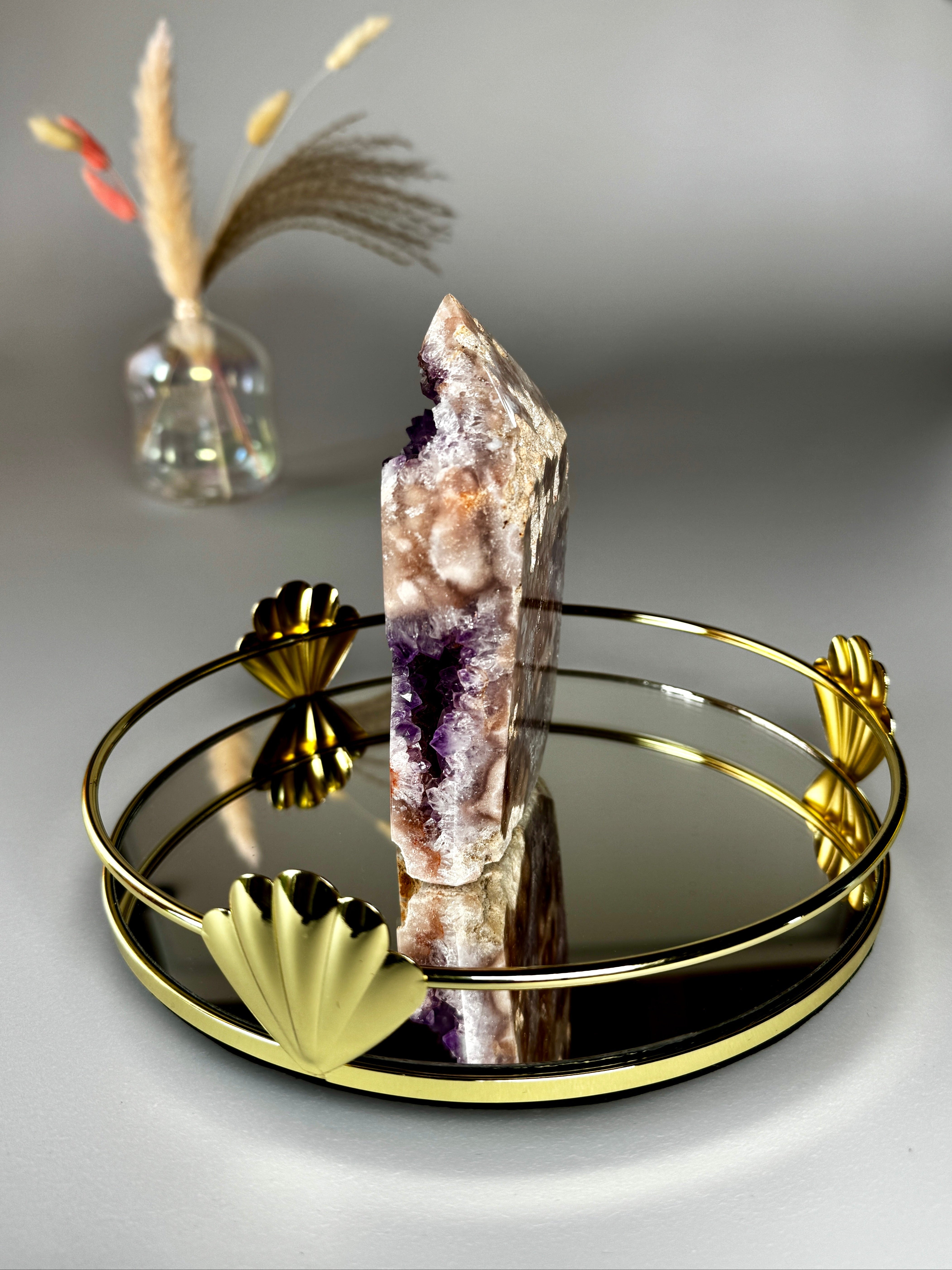 Améthyste rose et lila druzy