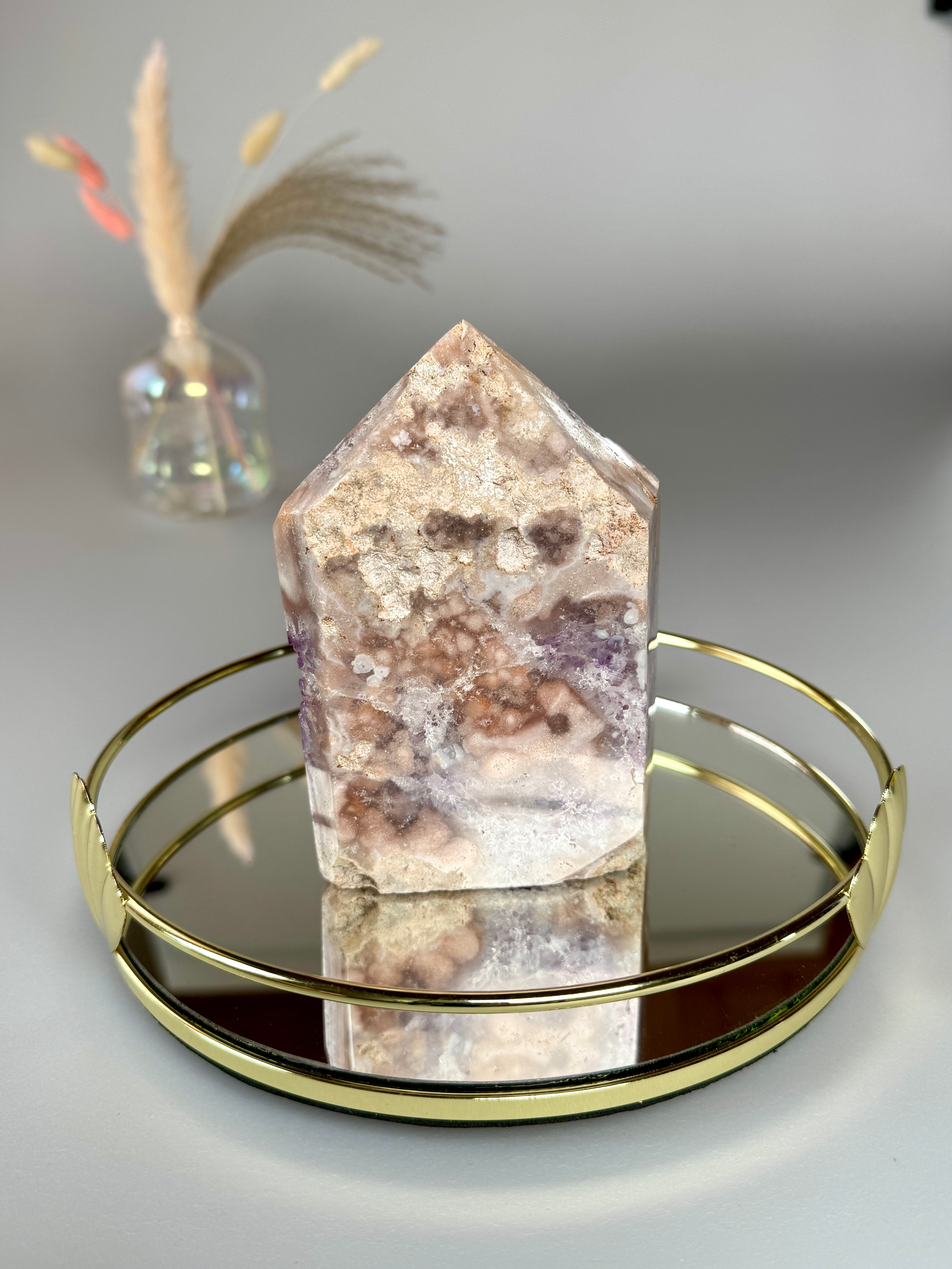 Améthyste rose et lila druzy