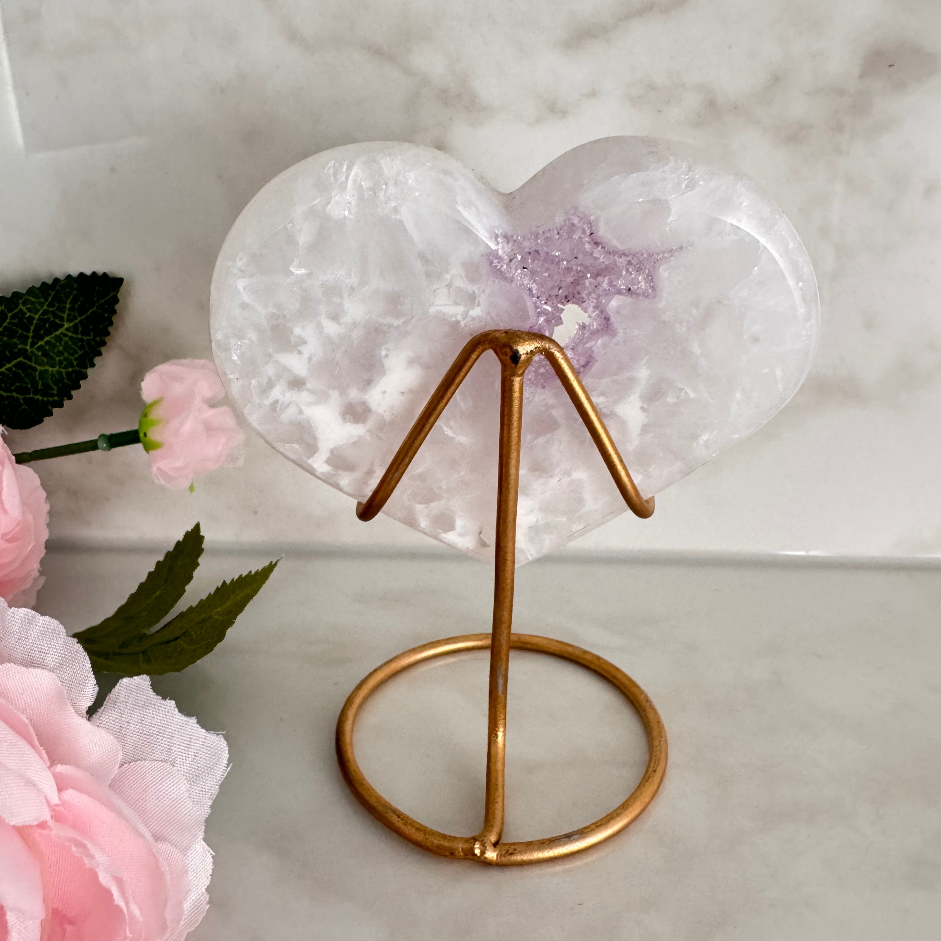 Cœur en Agate rosée