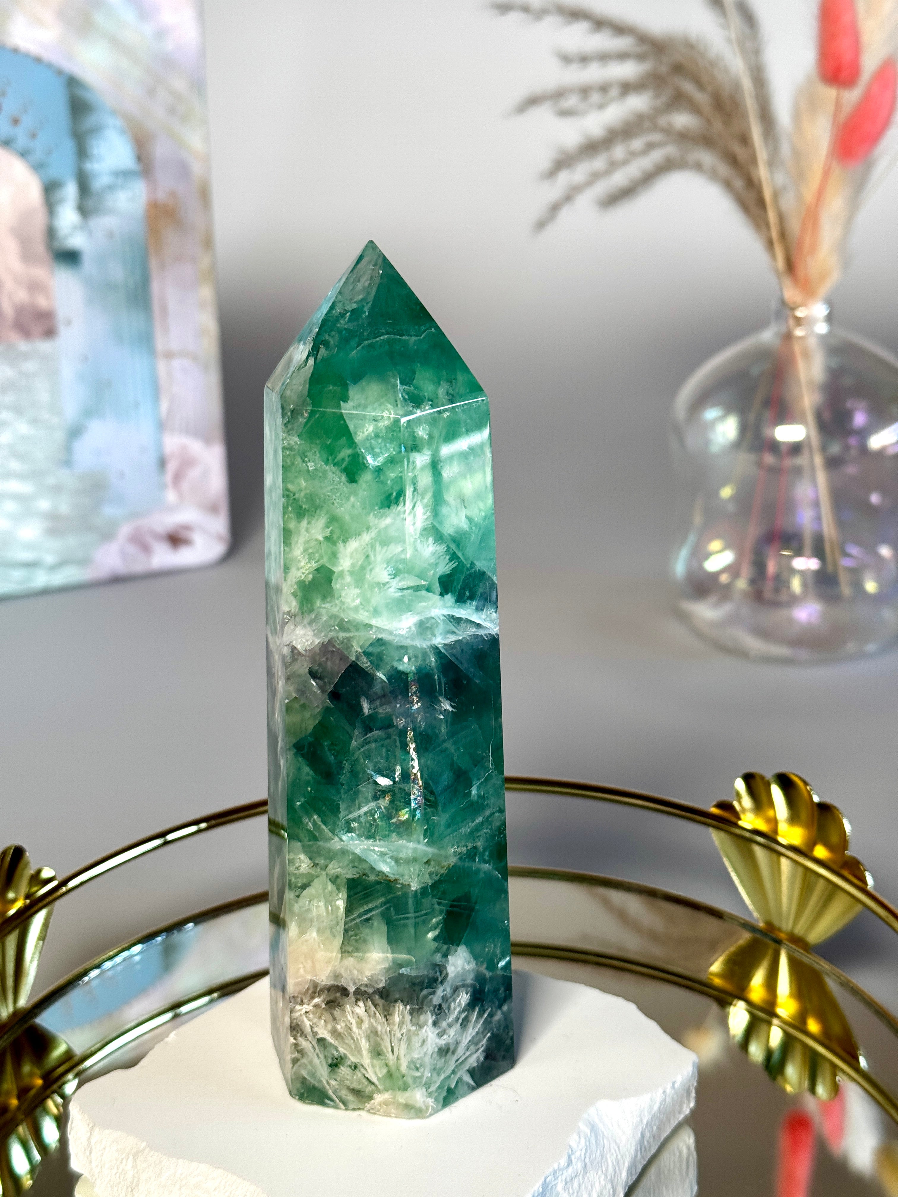 Grande Tour de Fluorite Flocon de Neige