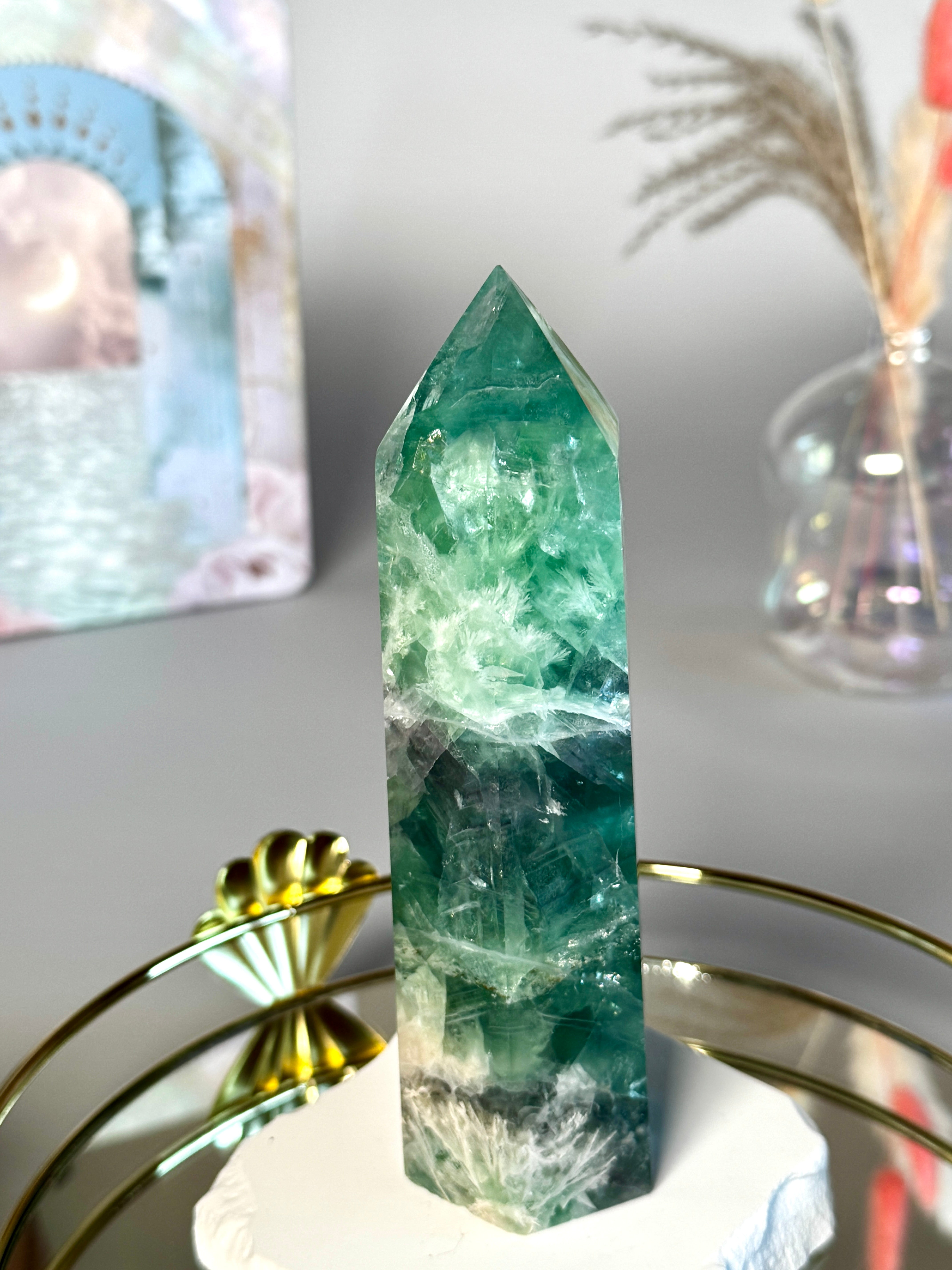 Grande Tour de Fluorite Flocon de Neige