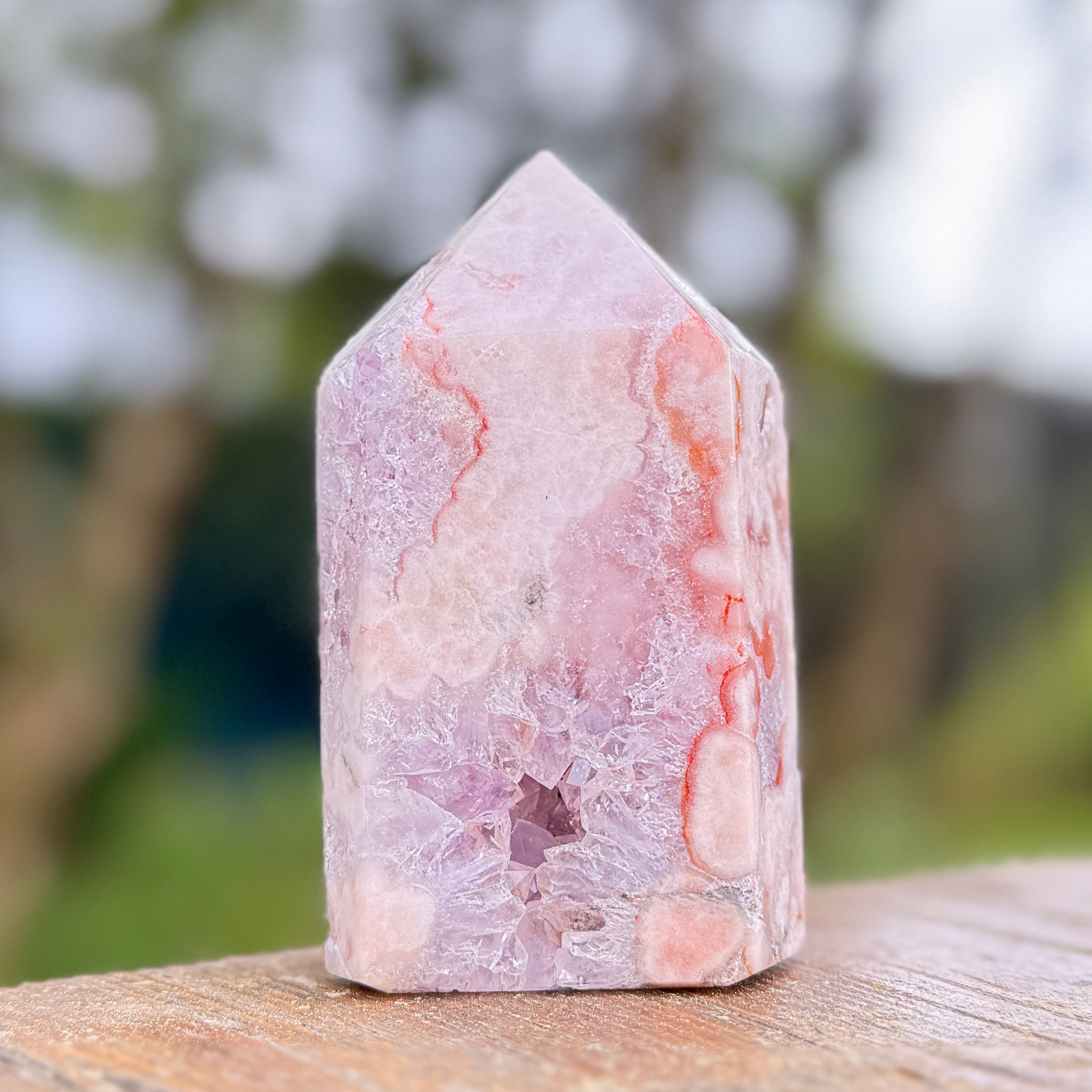Tour Améthyste Druzy Rose Cristalline
