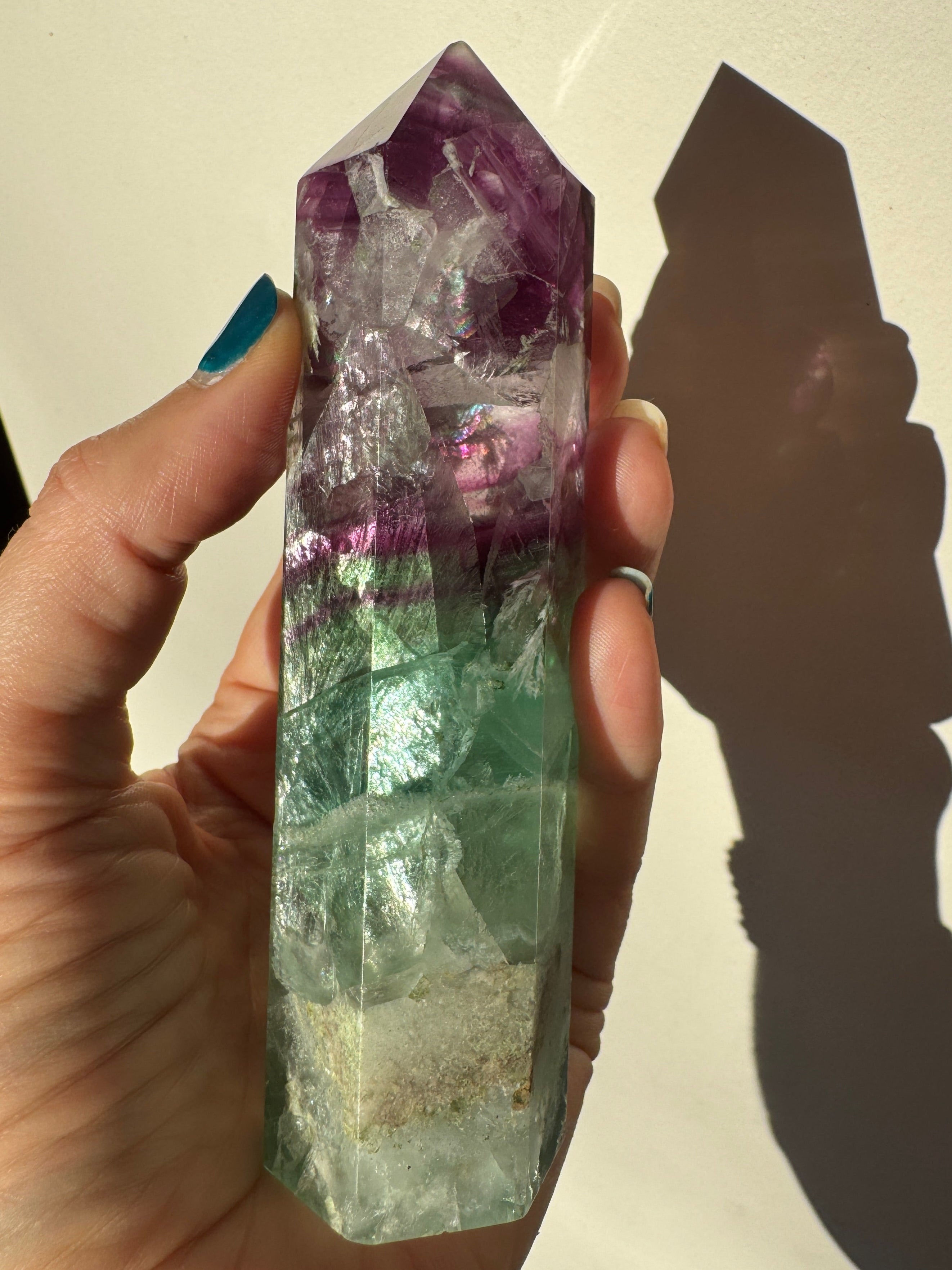 Cristal de Fluorite Arc-en-ciel