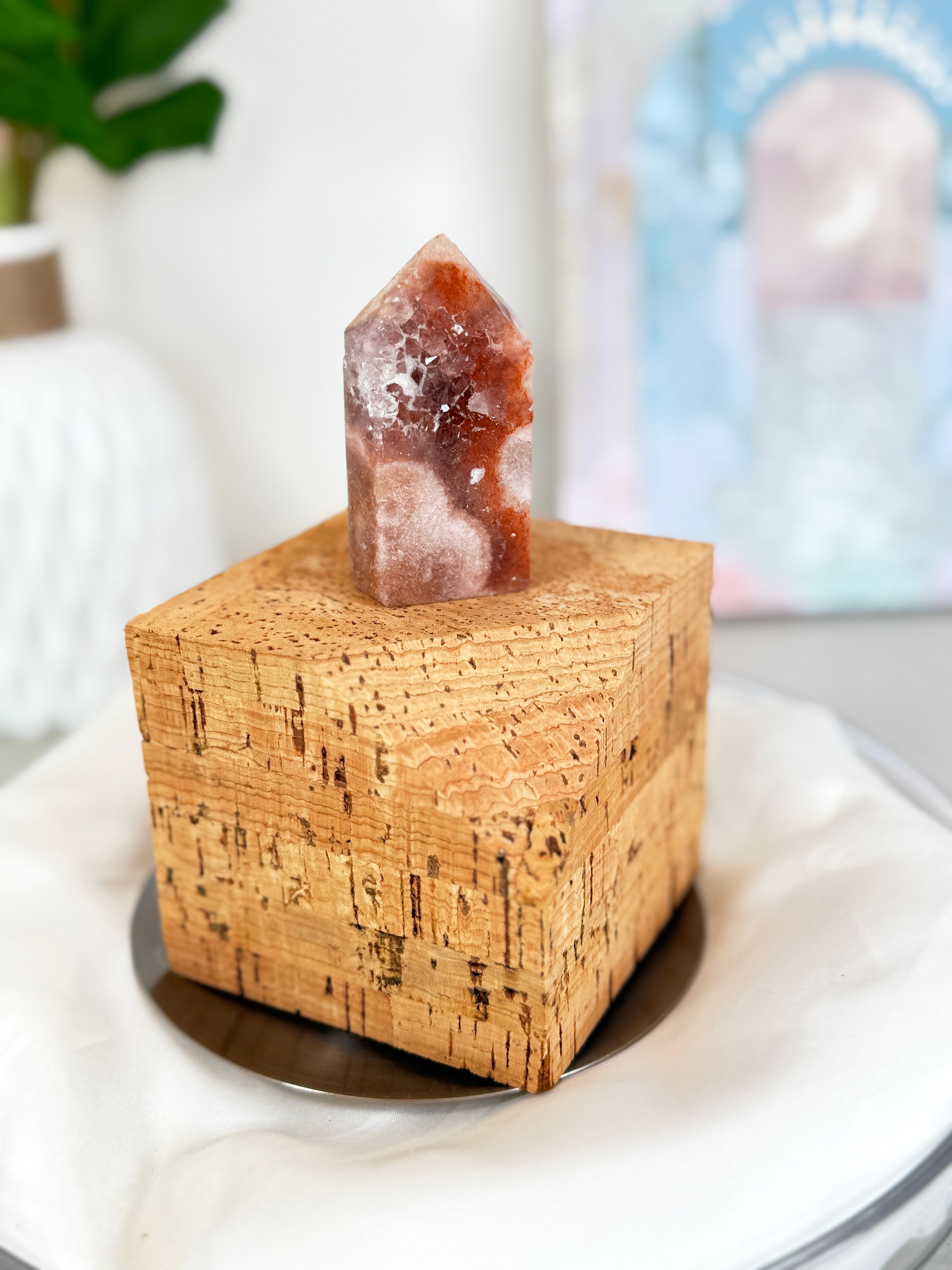 Petite Tour Améthyste Rose Clair Druzy