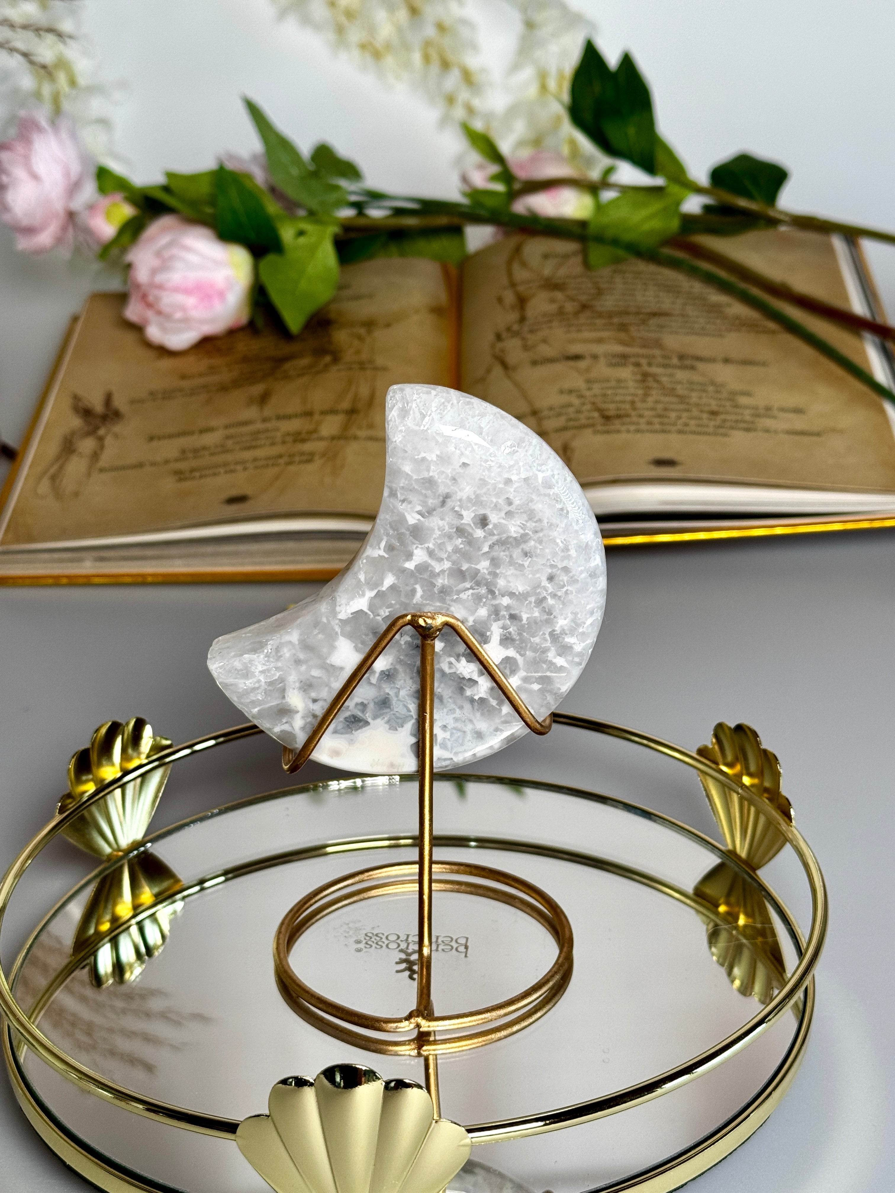 Lune Agathe druzy scintillante