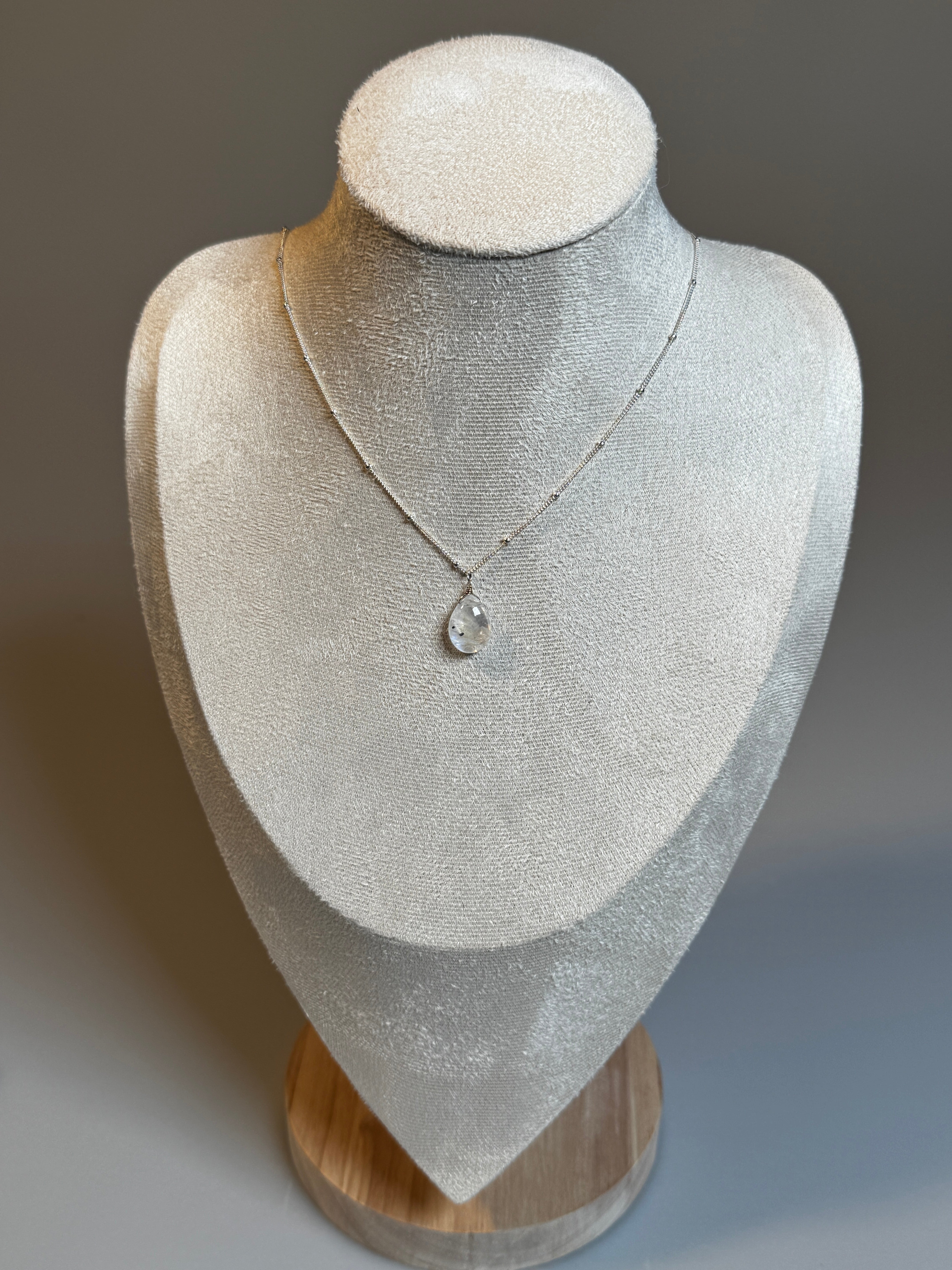 Collier Pierre de Lune Arc-en-Ciel