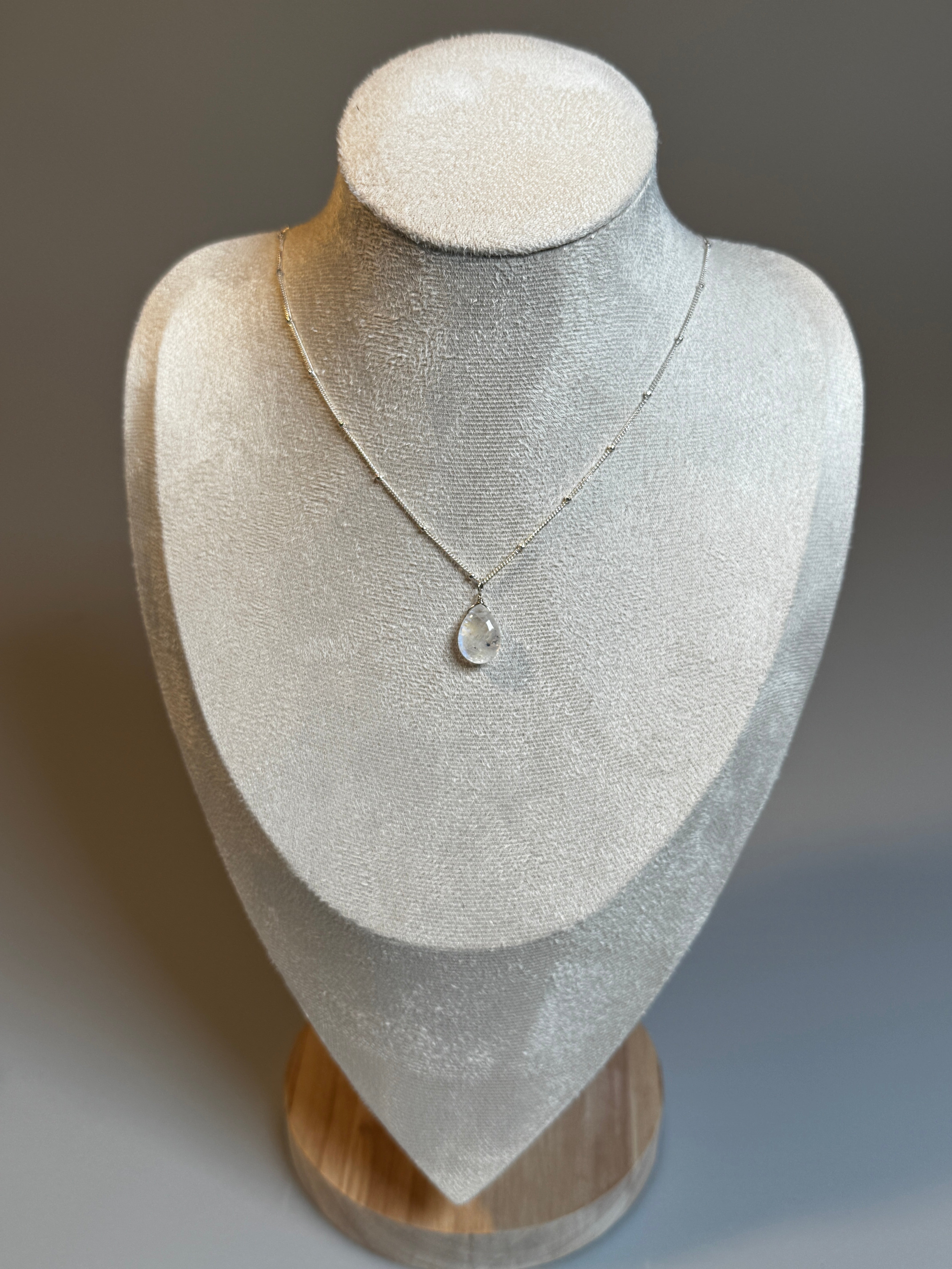 Collier Pierre de Lune Arc-en-Ciel